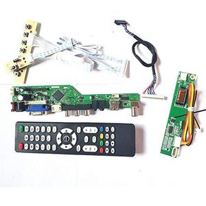 Voor N141C3-L03/L04 VGA HDMI AV USB RF T.V53 controller board 1CCFL 30Pin LVDS Remote+Inverter+toetsenbord LCD display panel DIY kit (N141C3-L03)