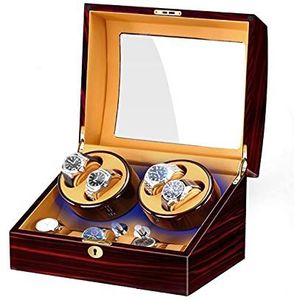 Automatische watchwinder, 4+6 watchwinderbox met stille motor Grote capaciteit pianolak buitenkant geschikt voor dames herenhorloges