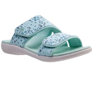 Spenco Dames Kholo sierlijke Floral Slide Sandaal, Fair Aqua, 10 UK Wide