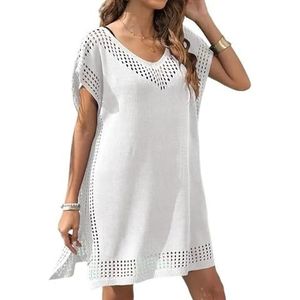 Cover Ups Voor Vrouwen Strandkleding Vrouwen Zomer Losse Bikini Cover Up Strandjurk Badmode Badpak Beachwear Badpak Cover Ups Voor Vrouwen (Wit)