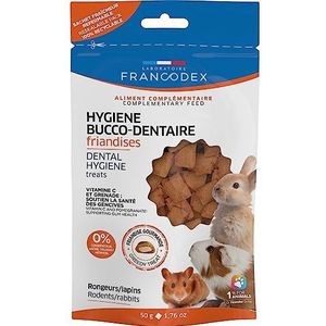 Francodex - Leckerlis mondhygiëne 50 g voor knaagdieren en konijnen