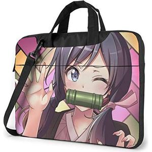 HFHY Anime Weathering with You Kimetsu No Yaibalaptop Mouwen Laptop Tas Laptop Messenger Bag Lichtgewicht Mode 15.6 inch, zoals afgebeeld, 15.6 inch