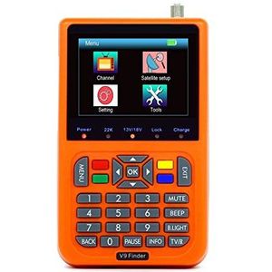 Satellietzoeker, V9 Finder Digitale satellietzoeker LCD Satellietzoeker Digitale satellietsignaalzoeker Meter Satellietzoeker 3,5 inch LCD Multifunctionele Digitale Satellietmeter (Color : Nero, Siz
