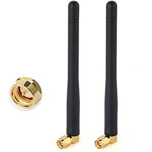 Eightwood SMA-antenne 433 MHz Antenne SMA-connector Omnidirectionele verticale NFC RFID-antenne 2 stuks voor CB-radio CB Draadloze WLAN Ham-radio Walkie-talkie
