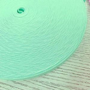 Elastiekjes 20 mm geweven knoopsgat elastische band Elast Stretch Tape Verleng afwerkingstape DIY naaien kledingaccessoire-lichtblauw groen-20 mm 5 yards