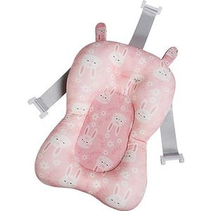 Babybadkussen, Ademend Net Babybadkussen Antislip Drijvend Multifunctioneel voor Thuis voor Pasgeborenen (Roze)