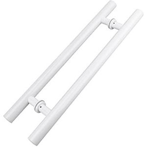 LKAMCBZMF Schuif de schuifdeurgreep, schuifdeurgreep voor schuifdeuren voor houten en glazen deuren, ronde hardware-handgreep met accessoires (wit, 100 cm x 80 cm)