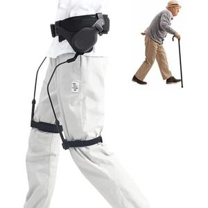 Loophulpmiddelen, verstelbare onderste ledematen ondersteunde trainingsapparatuur, wandelen bespaart meer dan 30% van de inspanning, voor ouderen, mensen met moeite met lopen (zwart, M)