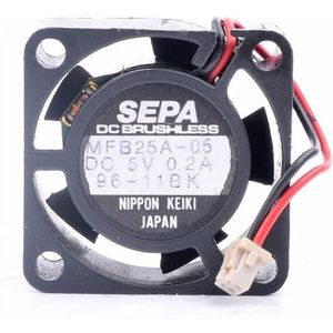 MFB25A-05 5V 0.2A 2.5CM 2510 Ball Micro DIY 2line Drive Cooling Fan