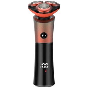 - Mild en niet-irriterend voor de poriën Elektrisch Scheerapparaat For Heren - USB-C Snel Opladen, 3D Zwevende Koppen, Nat En Droog Gebruik, Comfortabel Scheren - Kan als cadeau gegeven worden(Orange)