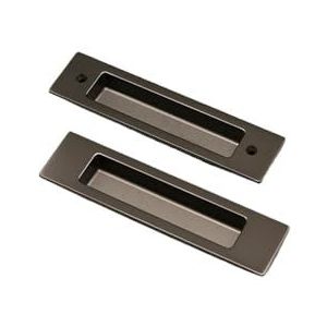 Chinees retro schuifdeurslot voor binnendeur, houten deur, deurslot voor dubbelzijdige schuifdeur, badkamer, balkon, platte knop, Europese stijl (KS04 mat zwart)