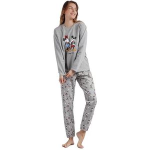 Disney Pyjama met lange mouwen voor dames, Grijze Jaspe, L