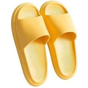 Non-slip Bathroom Slippers,Soft Slippers,Indoor And Outdoor Platform Pool Slippers Shower Slippers (Color : Yellow, Size : 35-36)