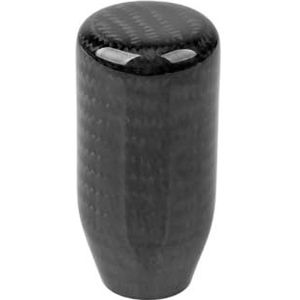 Versnellingsknop, schakelknop stijl universele ovaal/bol koolstofvezel handmatige schakelknop met 3 adapters voor de meeste klassieke autodecoraties (TW-70 mm)