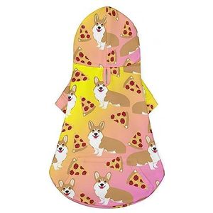 Corgi en pizza hondenhoodie winter hondenjas schattige hondenjas bulldog teddy mopshond puppy kleding M