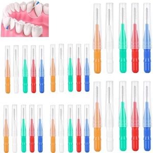 iwontalersy 24 stuks interdentale borstels, zachte tandenstokers tandenflozende kop, mondhygiëneborstel, tandreinigingsgereedschap, meerdere maten