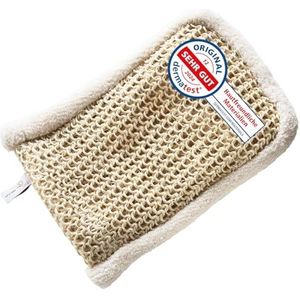 Sisal Massagehandschoen - Diepgaande peeling voor het hele lichaam door grove structuur - Natuurlijke verzorging, ideaal voor exfoliatie - Gemaakt in Turkije