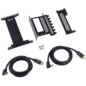 CableMod Vertical Graphics Card Holder with PCIe x16 Riser Cable 2 x DisplayPort - Black