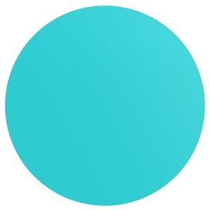 DEQORI Rond wandbehang, zelfklevend, diameter 120 cm, kleur effen, turquoise, textiel-canvas, verwijderbaar, decoratief en vormvast, voor woonkamer, kantoor, hal of kinderkamer