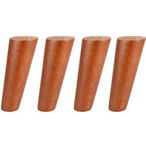 Massief houten meubelpoten, sofa voeten, 4 stuks rubberen houten bankpoten, meubelsteunpoten, taps toelopende tafelpoten, for bank, salontafels, walnoot, antislip, mute, bescherm de vloer (Color : Ob