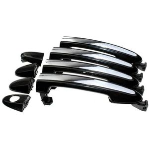 Auto deurgreep afdekking Voor Hyundai Voor Santa Fe 2007 2008 2009 2010 2011 2012 Chroom Zwarte Buitendeurgreep 826512B000 826612B000 836512B000 Zijspan Exterieur(4 Pieces)