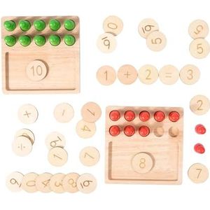 Generic Houten Wiskundige Manipulatives Tellen Peg Board Vroeg Leren Fijne Motoriek Nummers Tellen Speelgoed voor Leeftijden 3 + Verjaardagscadeautjes