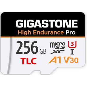 [5 jaar gratis gegevensherstel] GIGASTONE Micro SD-kaart 256 GB, High Endurance Pro Series snelheid tot 100 MB/s, compatibel met Redtiger Rove Viofo Vantrue, Pruveo, Arifayz, camera