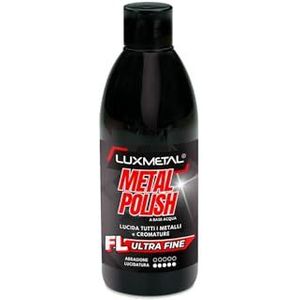 Lux Metal - Metal Polish Ultra Fine FL 250 g schuurpasta voor metalen roestvrij staal aluminium messing brons koper goud zilver elimineert krassen oxidaties mat chroom auto carrosserie