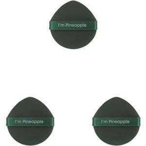 3 set van 7 stuks cosmetische puff foundation blender BB crème applicator dubbelzijdige zachte wasbare make-up spons voor vrouwelijke waterdruppel groen