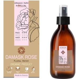Biologische boerderij Spray Vochtinbrengende nevel Organisch bloemenwater Bulgaarse Rose Hydrosol 250 ml Glazen fles, Verzorging en koken