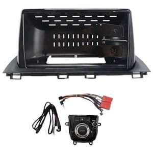 9 Inch Autoframe Fascia Adapter Canbus Box Decoder Radio Dashboard Montagepaneel Kit Voor Mazda 3 Voor Axela 2014 2015 2016 2017 2018 2019 Auto Fascia Radio Paneel(Frame with Mouse)