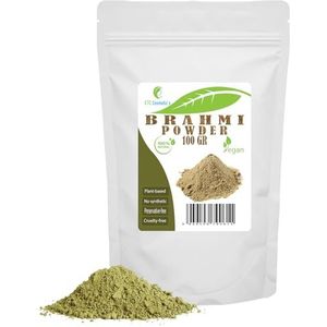 BRAHMI-poeder - 100% natuurlijk - gebruikt voor hoofdhuid- en huidverzorging, helpt het haar langer en sterker te worden (100gr)