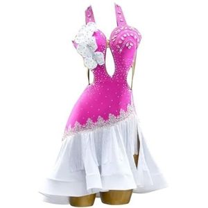 Latijns Amerikaanse Danswedstrijdjurken Voor Dames Professioneel Cha Cha Tangokostuum Salsakleding Met Holle Rug En Open Rug Rok Met Visgraatmotief En Zijsplit,K,L