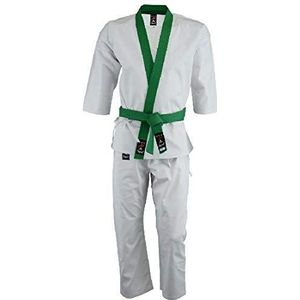 Playwell Tang Soo Do Green Trim Uniform 9oz Groen