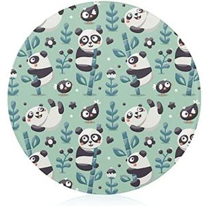 Panda Spelen Met Bamboe Snijplank Gehard Glas Snijplank Voor Keuken Restaurant