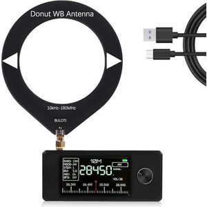 SI4732 Zakradio 0,5-108 MHz, radio in zakformaat met 1,9 inch IPS-kleurendisplay, volledige band-ontvanger voor AM, FM, LSB, USB-overdracht, 800 mAh batterij (zwart-ring)