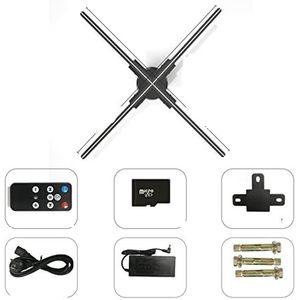 3D Hologram Fan, Hologram Fan Projector, 3D Holografische Fan Projector Holografische Imaging Lamp Wifi Led Teken Holografische Lamp Ondersteuning Afbeeldingen En Video voor Winkel/Bar/Kerstmis/Hallow