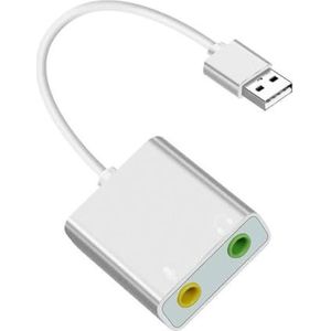 USB naar 3.5mm Sound Adapter Externe Stereo Kaart Voor/PC/Laptop Microfoons Ondersteunde Hoofdtelefoon