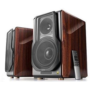 Edifier S3000Pro Audiophile actieve luidspreker met Bluetooth 5.0, aptX-technologie, USB-audio, planaremtweeter en 6,5-inch woofer, hout