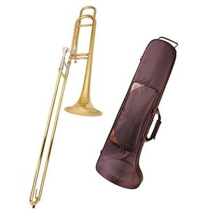 Professionele Trombone Messing Gelakte Gouden Body Pitch Change Trombone B-vlakke Trombone Met Opbergkoffer En Mondstuk