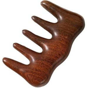 Houten kam, houten met brede tanden, for krullen, 10 cm Chinese stijl sandelhout massagekam hoofd meridiaan hoofdhuidkam