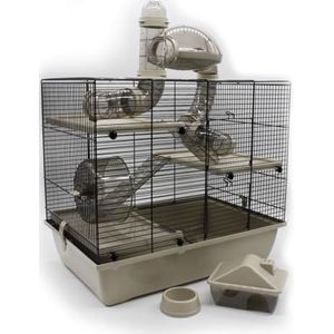 ZooPaul Knaagdierenkooi Rufus beige 45x50x33cm kooi hamster muis racemuis accessoires NIEUW