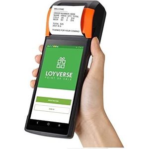 Etiketprinters 4G V2 PRO Mobile Handheld Pos Systeem met thermische printer draadloze wifi Pda Distribution Label Ontvangstprinter (Color : V2 pro with Base, Size : M)