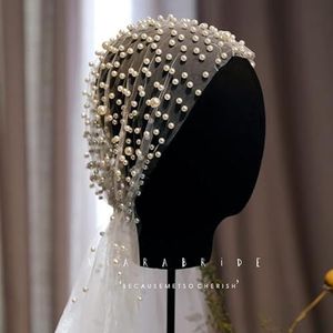 Andibro Korte bruidssluier met kam, elegante tule