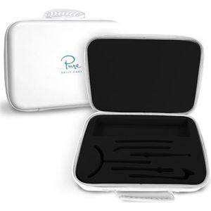 Pure Daily Care NuDerma Officiële draagtas voor hoogfrequente toverstaf, geschikt voor alle opzetstukken, draagbaar voor op reis, compatibel met alle Nuderma-modellen, gewatteerde opberg- en