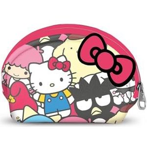 Sanrio Hello Kitty Friends-Casual Ovale Muntportemonnee, meerkleurig, 12 x 9 cm, Veelkleurig Hello Kitty, Eén maat, Casual Ovale Portemonnee