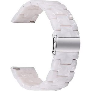 ENICEN Hars Watch Band Compatibel met Fitbit versa 3 / Fitbit Sense Smart Polsband Accessoires Dames Mannen Hars Armband Strap for Fitbit Sense (Color : Pearl White)