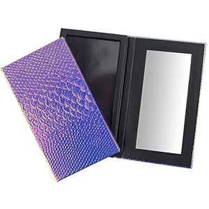 Magnetische Make-uppalet met spiegel, lege oogschaduw make-up doos magnetische cosmetica palet visschaal doe-het-zelf opslag lade doos houder