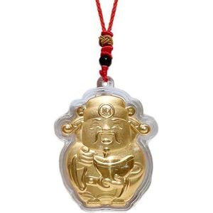 KWJNH 2024 Jaar van Draak Opknoping Hanger Ketting Chinees Nieuwjaar van de Draak Lucky Charms Ketting voor Voor Vrouwen Meisjes Man Zegen Gift Ketting Sieraden