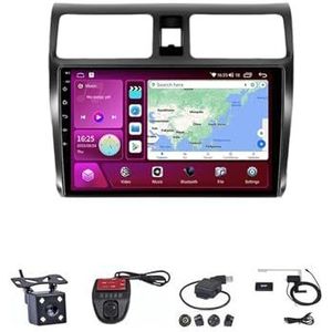 Android Autoradio Video Multimedia Speler, 9 Inch Touch Screen Radio Plug And Play Autotoebehoren met Bluetooth En Navigatie En Achteruitrijcamera Voor Suzuki Swift 2004-2010 (Size : M200S 4G+WIFI